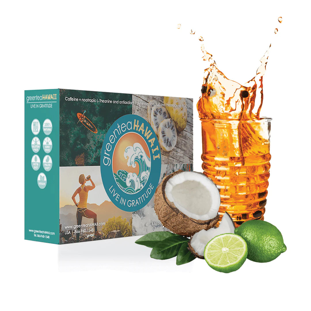 greenteaHAWAII Coconut Lime (Sugar Free) 30-Count Box
